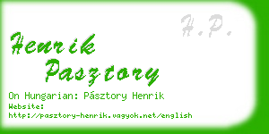 henrik pasztory business card